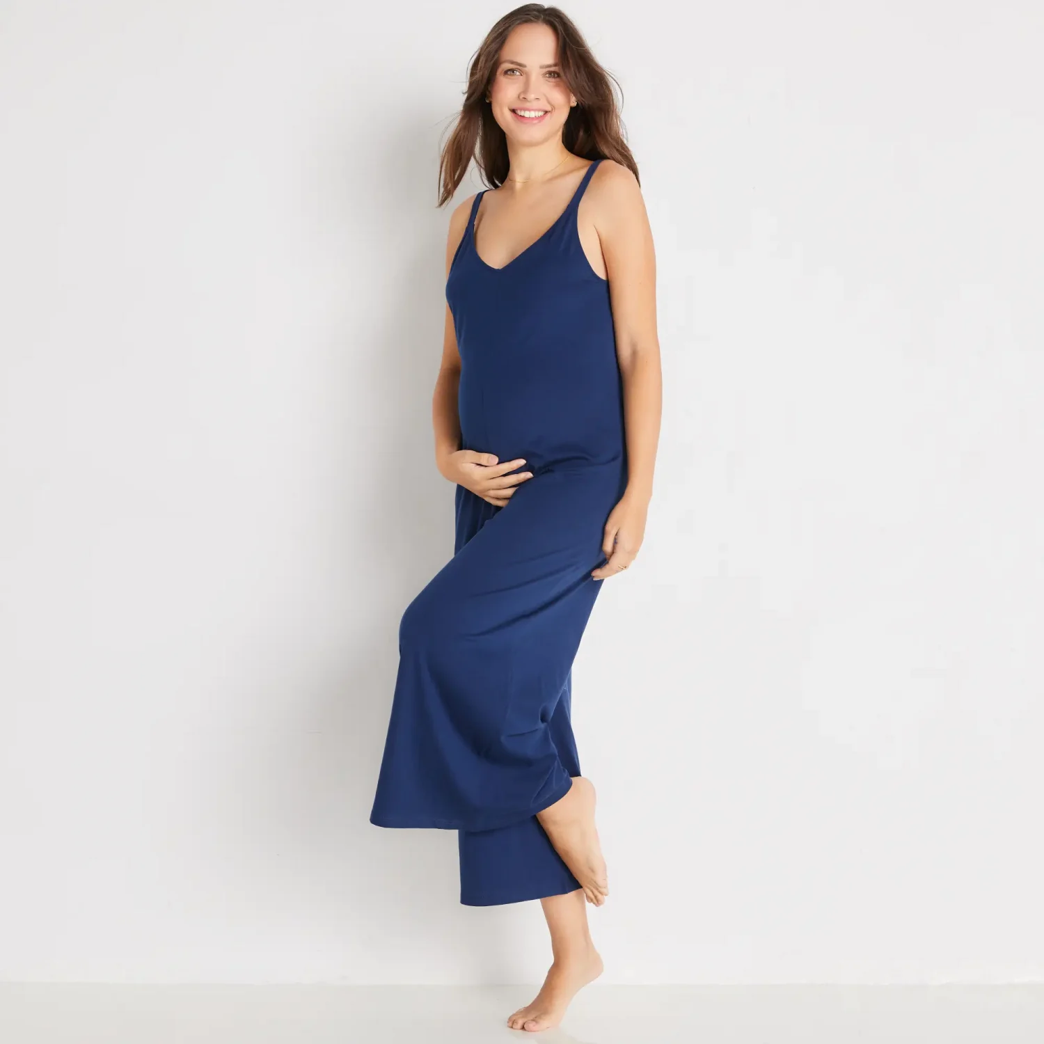 Eberjey brand contemporary and stylish maternity friendly loungewear soft jumpsuits