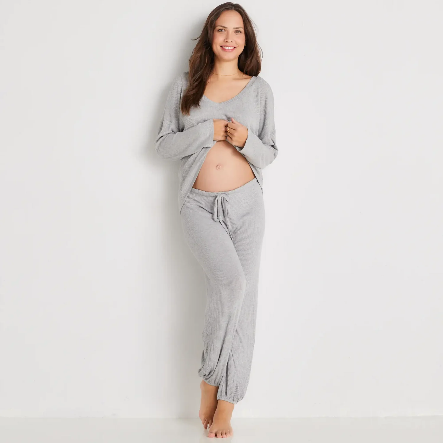 Eberjey brand contemporary and stylish maternity friendly loungewear soft pullover tops