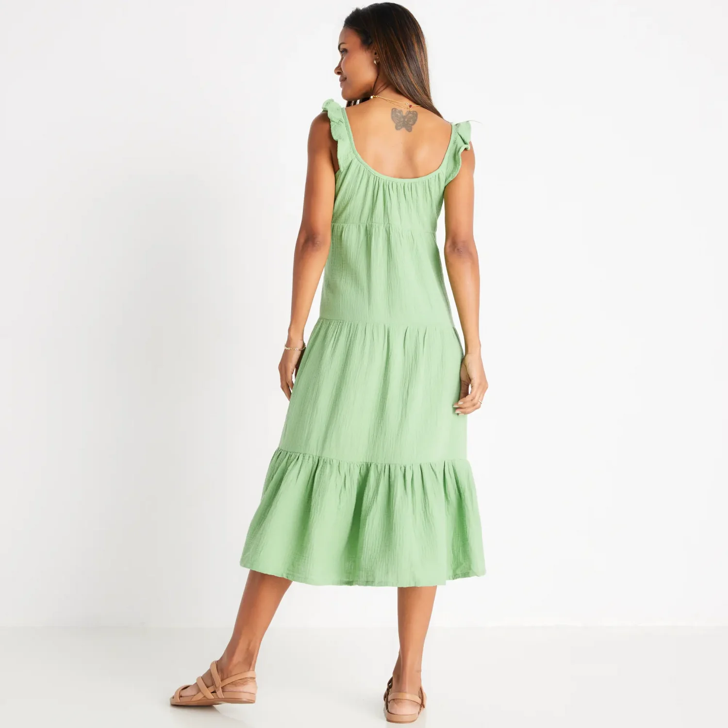 Marine Layer brand contemporary and stylish maternity friendly solid maxi dresses