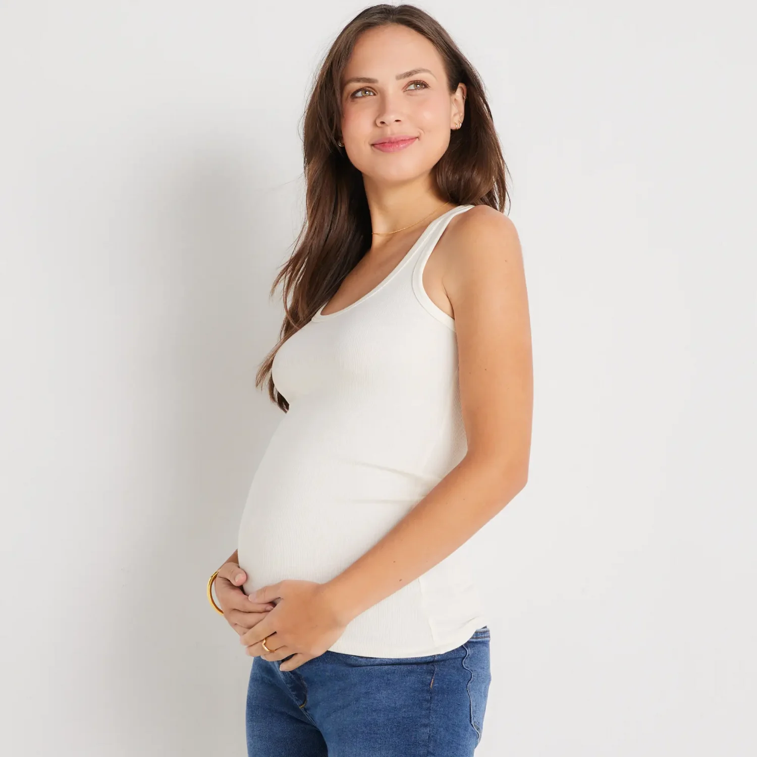 Hatch brand maternity friendly ivory tank tops