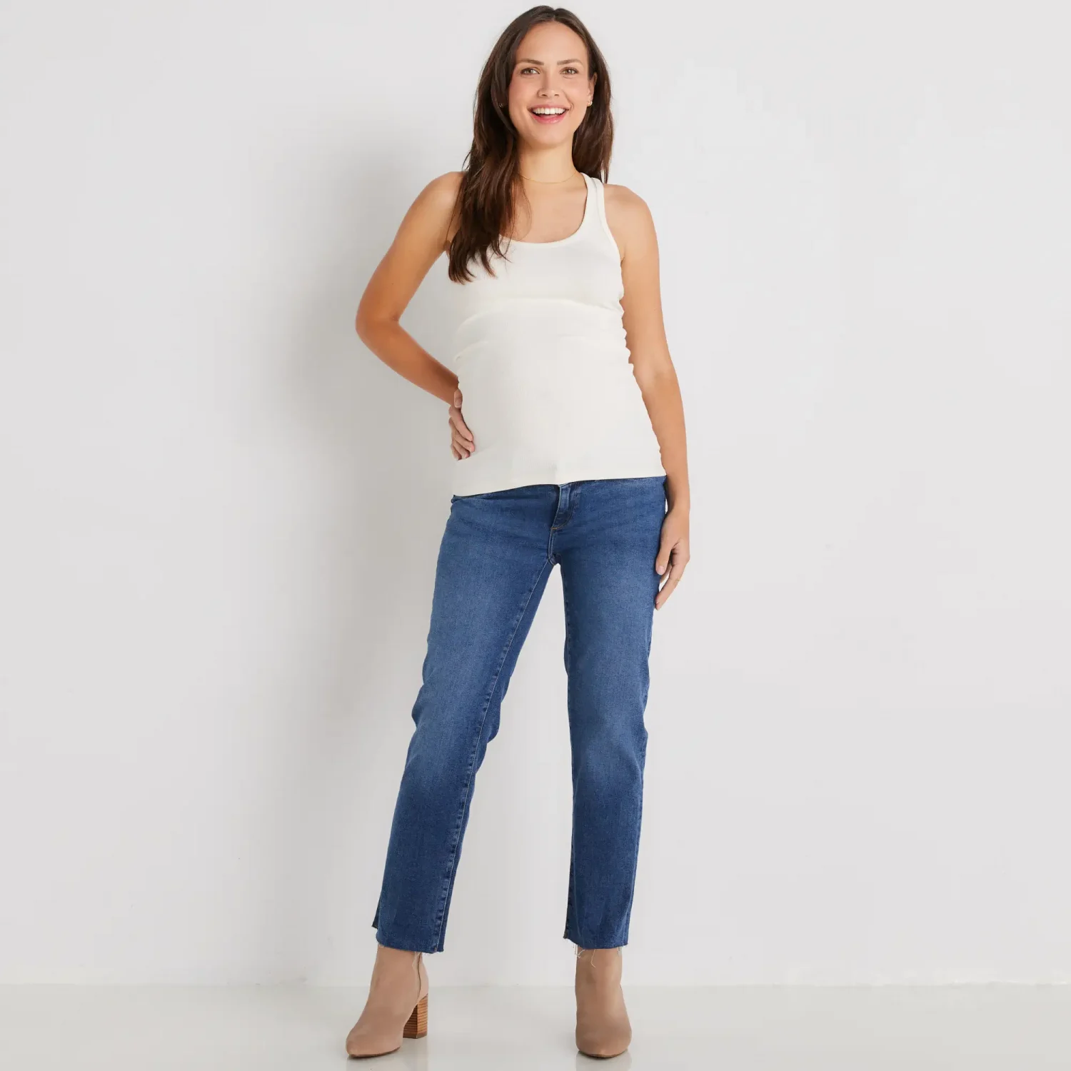 Hatch brand maternity friendly ivory tank tops