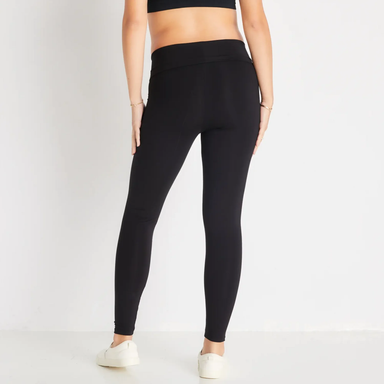 Hatch brand before during and after maternity black leggings