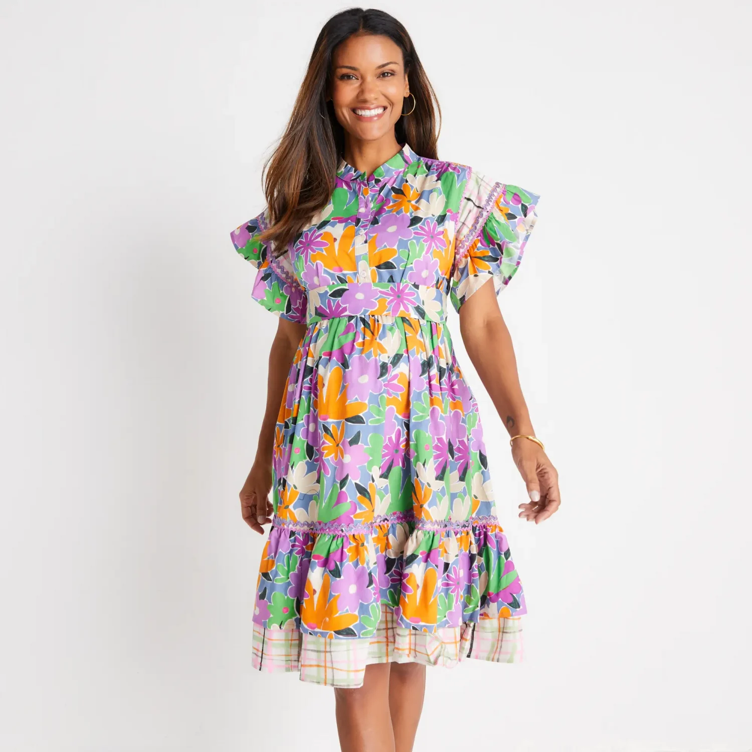 CeliaB brand contemporary and stylish maternity friendly floral printed dresses